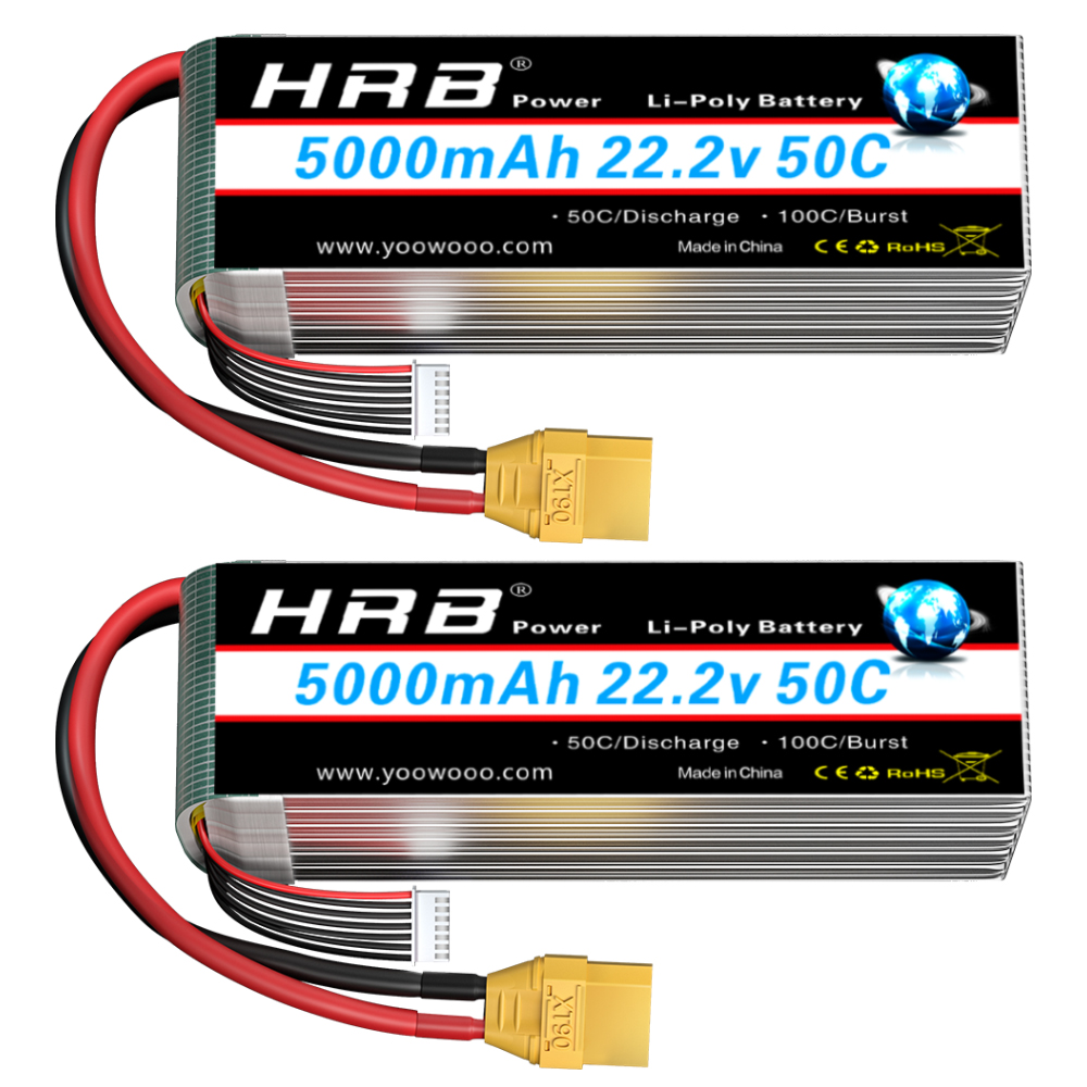 Drone Battery 6S - 1/2PCS HRB 22.2V 5000mah Lipo Battery