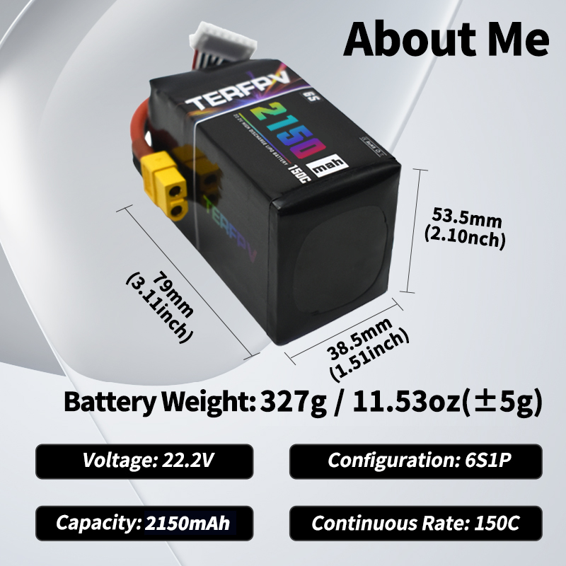 TERFPV Lipo Battery 6S 22.2V 1 - đánh giá và giá Drone Battery Plate