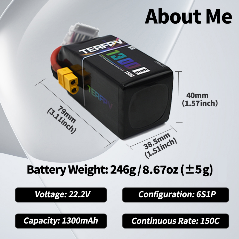 TERFPV Lipo Battery 6S 22.2V 1 - đánh giá và giá Drone Battery Plate