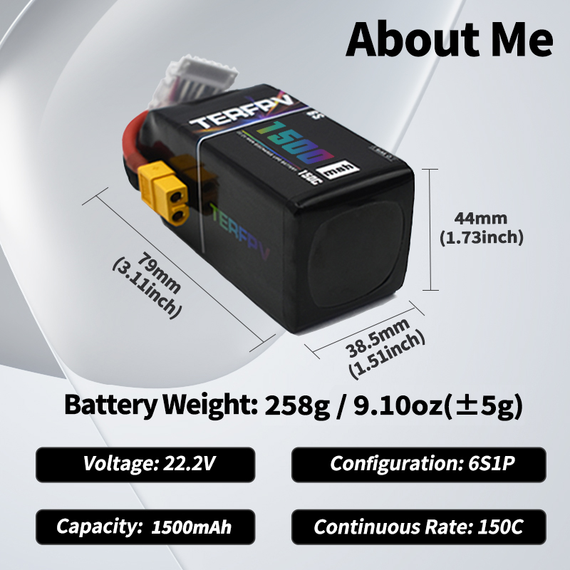 TERFPV Lipo Battery 6S 22.2V 1 - đánh giá và giá Drone Battery Plate
