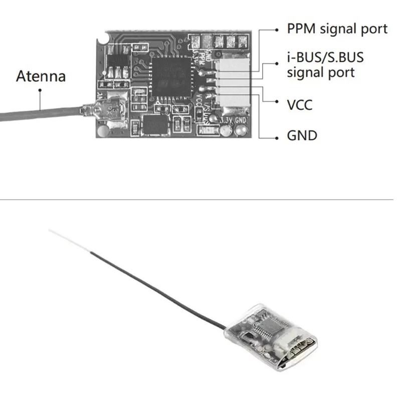 Flysky FS-8A 8CH 18CH Mini Rec - đánh giá và giá Drone Battery Plate
