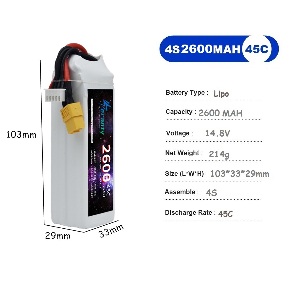 4S LiPo Battery 14.8V 1500mah  - đánh giá và giá Drone Battery 4S