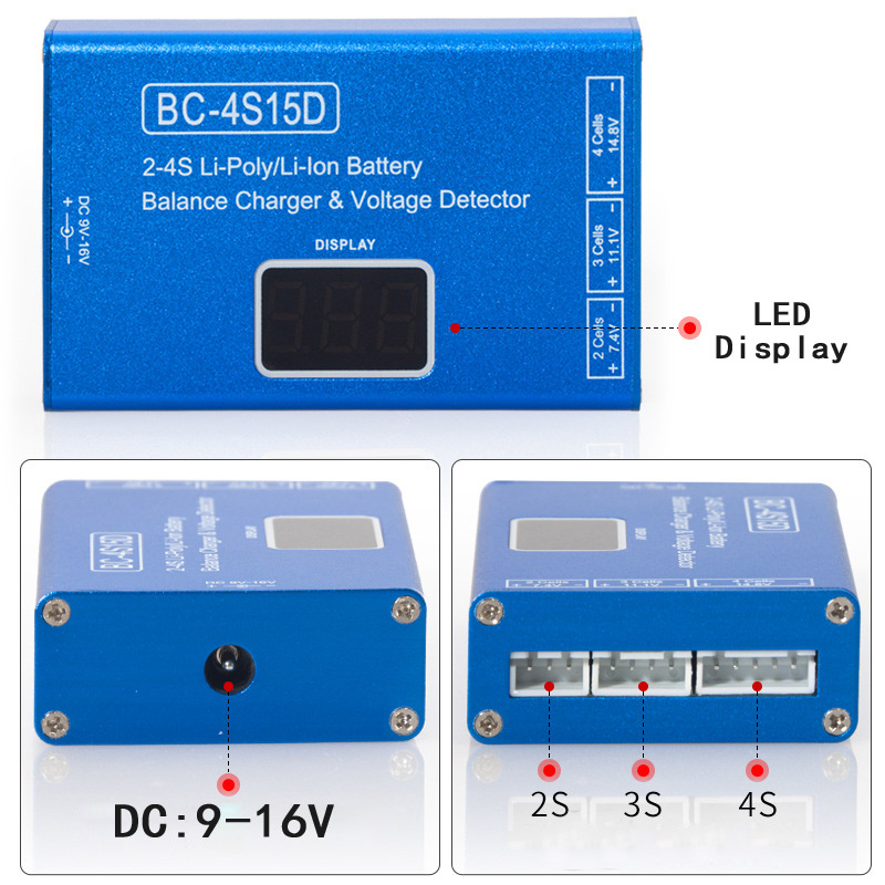 BC-4S15D 2-4S Lithium Balance  - đánh giá và giá Drone Battery Voltage Checker