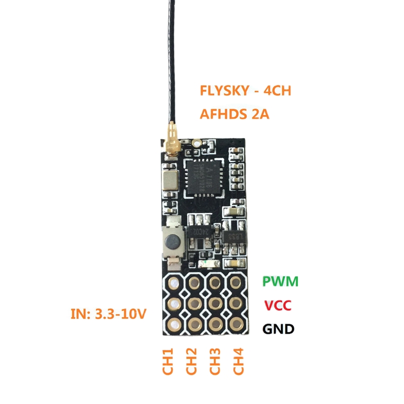 Flysky FS2A Mini Receiver 4CH  - đánh giá và giá Drone Battery Plate