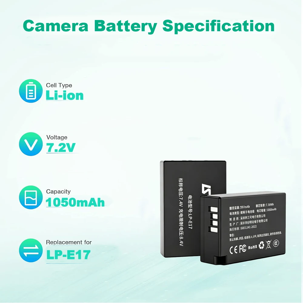 LP-E17 Battery for Canon Camer - đánh giá và giá Canon Camera Eos R50