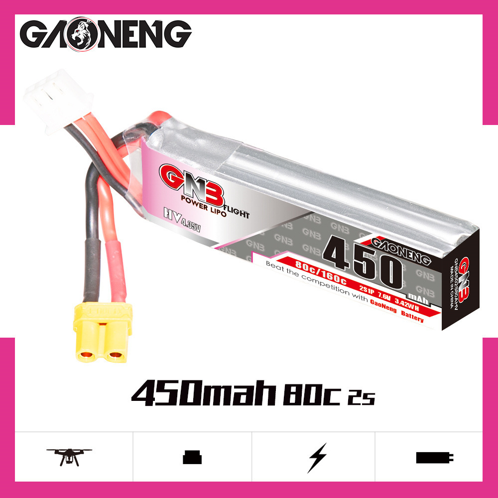 GNB LiPo Battery HV 2S 7.6V 45 - đánh giá và giá Drone Battery Plate