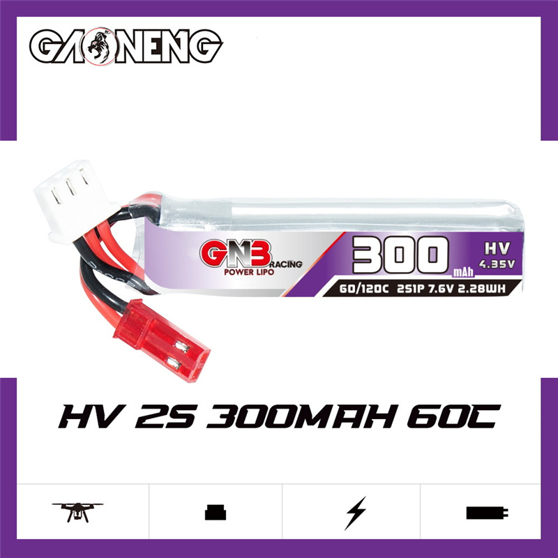 GAONENG GNB 2S 7.6V 300mAh 60C - đánh giá và giá Drone Battery Plate