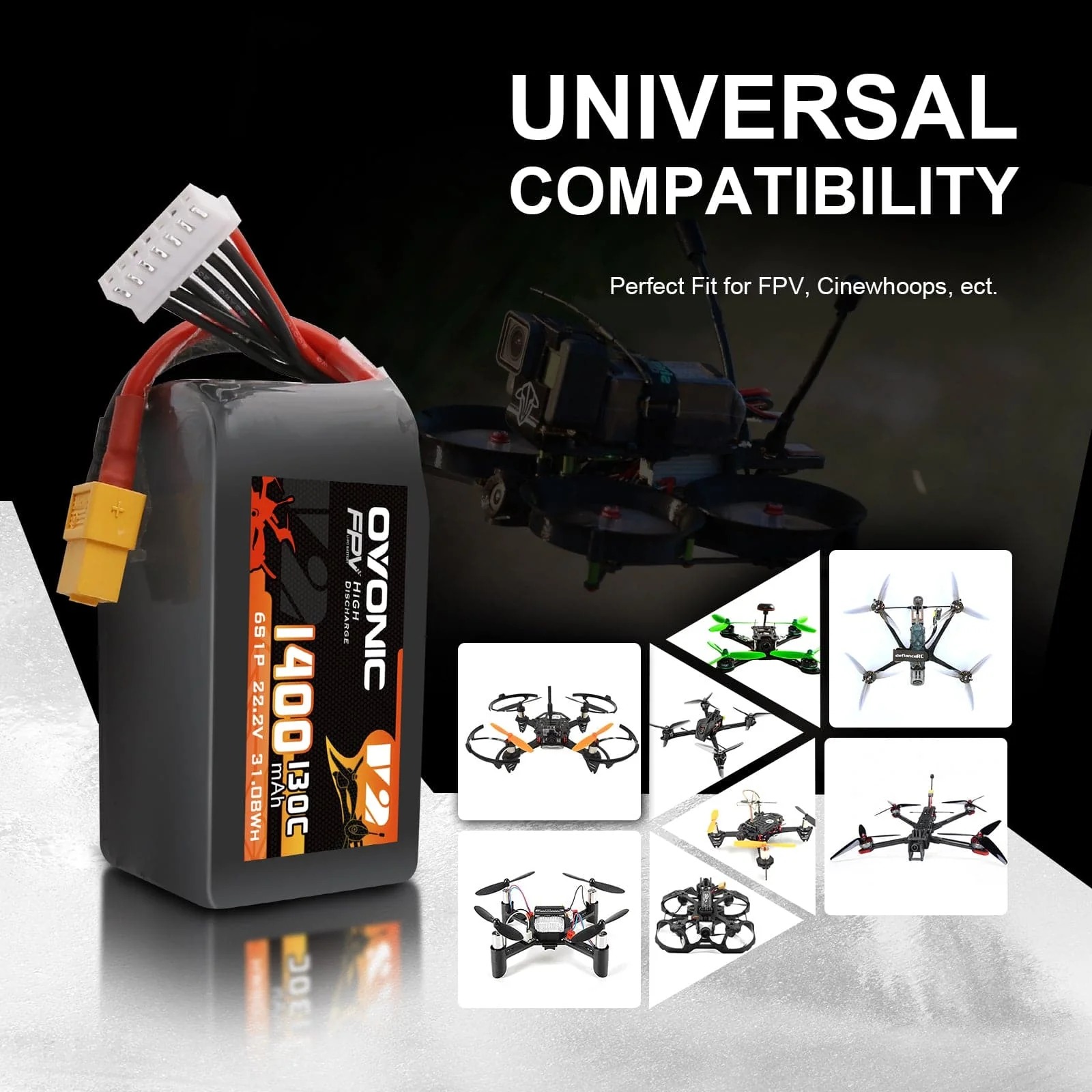 Ovonic 6S LiPo Battery 22.2V 1 - đánh giá và giá Drone Battery 6S